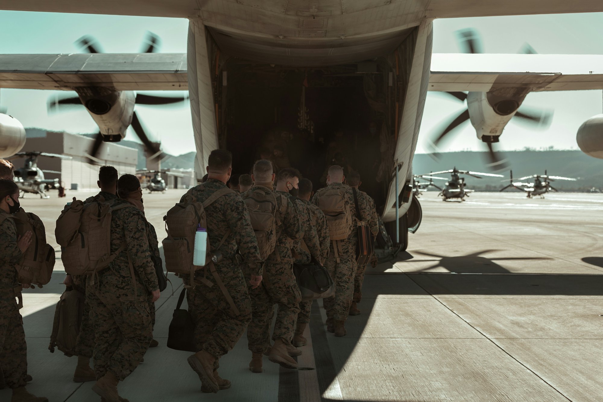 Troops Boarding Cargo